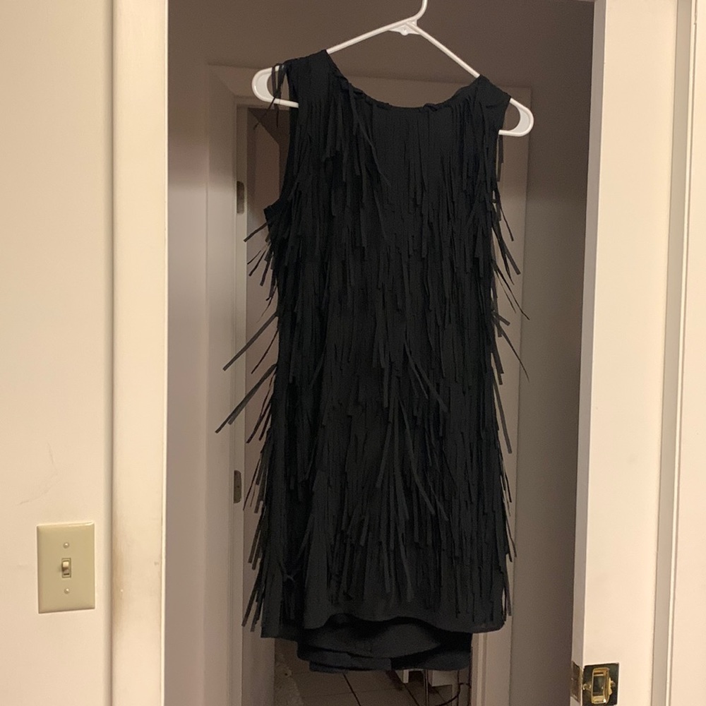 Black fringe dress